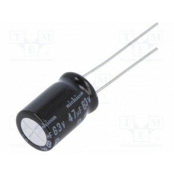 Конденсатор электролитический NICHICON UEP1J470MPD