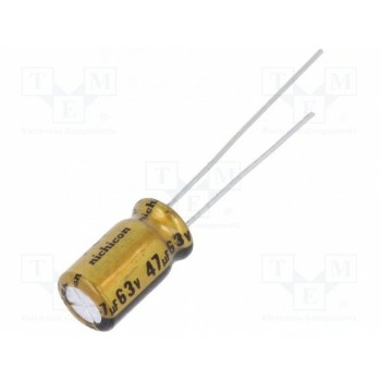 Конденсатор электролитический THT NICHICON UFW1J470MED