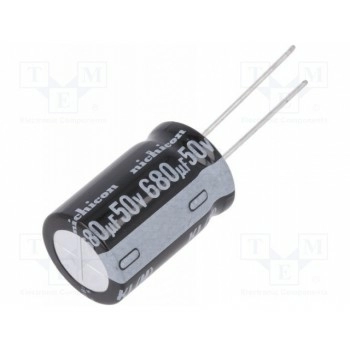 Конденсатор электролитический THT NICHICON UKL1H681MHD