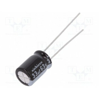 Конденсатор электролитический THT NICHICON UKL1J330MPD