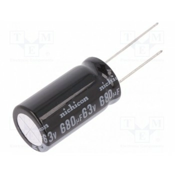 Конденсатор электролитический NICHICON UKL1J681MHD