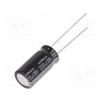 Конденсатор электролитический THT NICHICON UKL1V221MPD