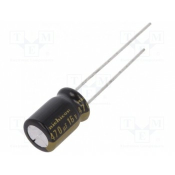 Конденсатор электролитический NICHICON UKW1C471MPD