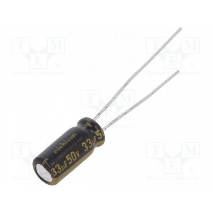 Конденсатор электролитический THT NICHICON UKW1H330MDD (UKW1H330MDD)