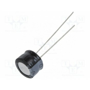 Конденсатор электролитический THT NICHICON UMA1A221MDD