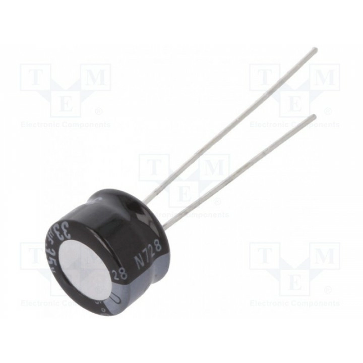 Конденсатор электролитический THT NICHICON UMA1V330MDD (UMA1V330MDD)