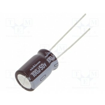 Конденсатор электролитический NICHICON UPM1H101MPD6