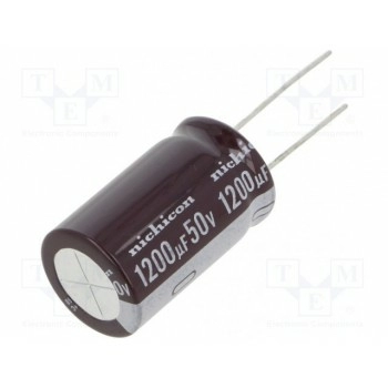 Конденсатор электролитический NICHICON UPM1H122MHD6