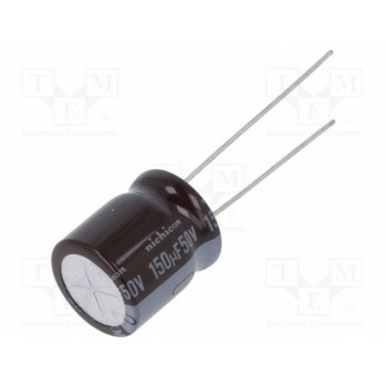 Конденсатор электролитический NICHICON UPM1H151MHD6