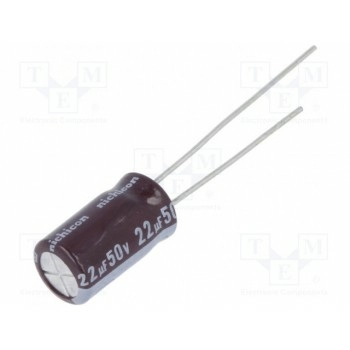 Конденсатор электролитический NICHICON UPM1H220MED