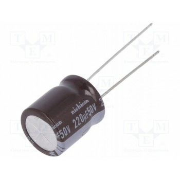 Конденсатор электролитический NICHICON UPM1H221MHD6