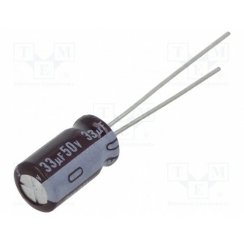 Конденсатор электролитический NICHICON UPM1H330MED