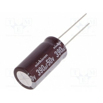Конденсатор электролитический NICHICON UPM1H391MHD