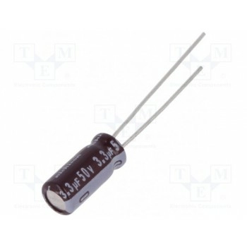 Конденсатор электролитический NICHICON UPM1H3R3MDD