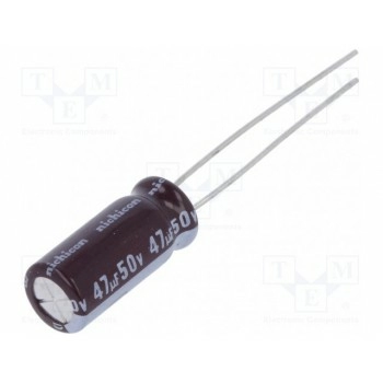 Конденсатор электролитический NICHICON UPM1H470MED