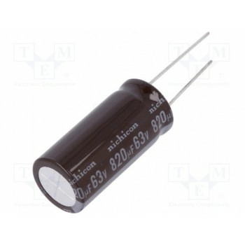 Конденсатор электролитический NICHICON UPM1J821MHD
