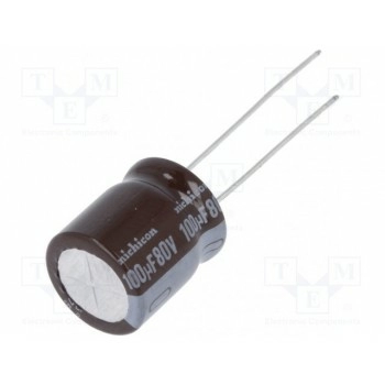 Конденсатор электролитический NICHICON UPM1K101MHD6