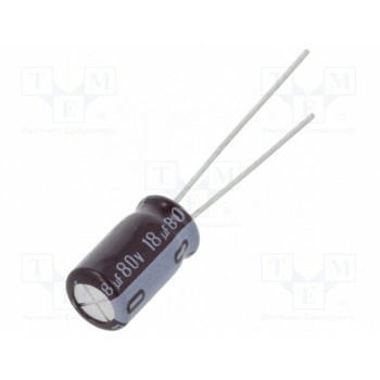 Конденсатор электролитический NICHICON UPM1K180MED