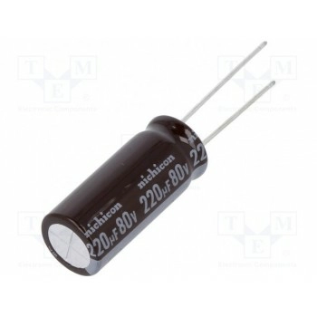 Конденсатор электролитический NICHICON UPM1K221MHD