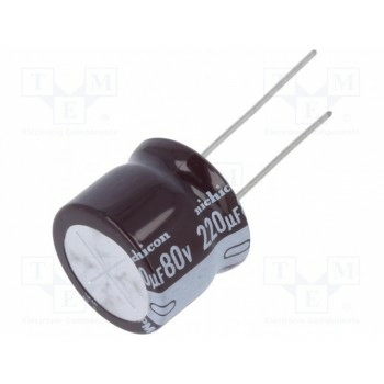 Конденсатор электролитический NICHICON UPM1K221MHD6