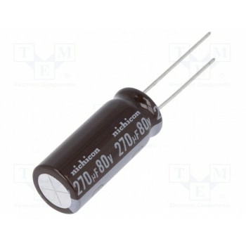 Конденсатор электролитический NICHICON UPM1K271MHD