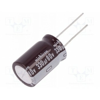 Конденсатор электролитический NICHICON UPM1K331MHD6