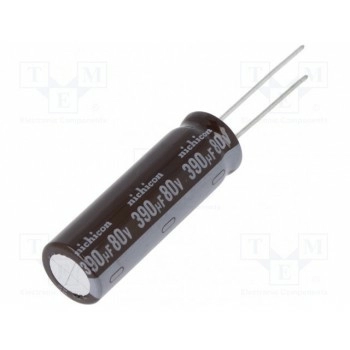 Конденсатор электролитический NICHICON UPM1K391MHD