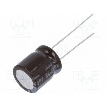 Конденсатор электролитический NICHICON UPM1K680MHD6