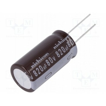 Конденсатор электролитический NICHICON UPM1K821MHD