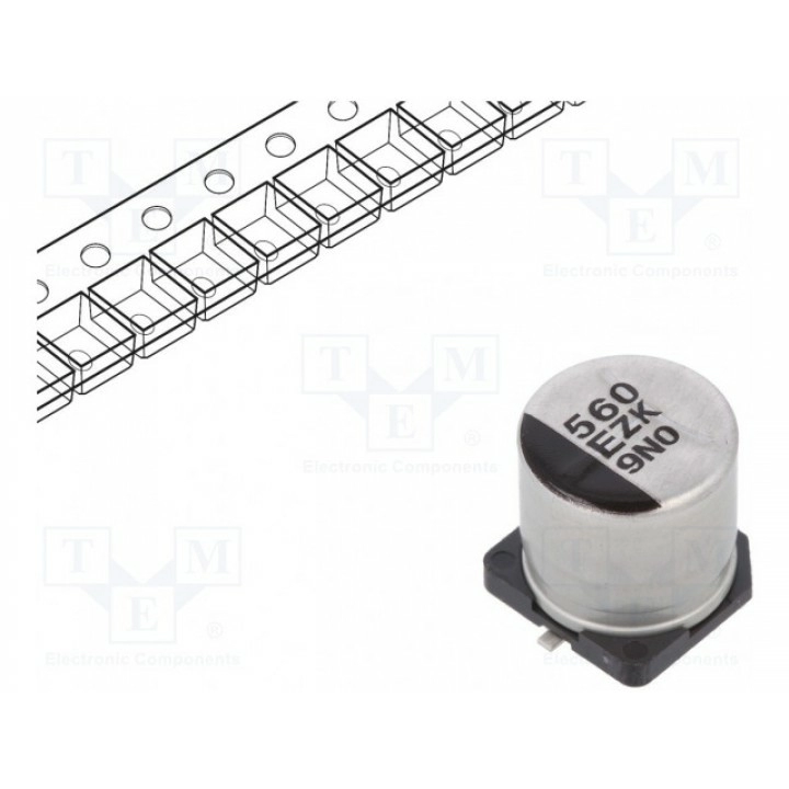 Конденсатор гибридный 560мкФ 25ВDC PANASONIC EEHZK1E561UP (EEHZK1E561UP)