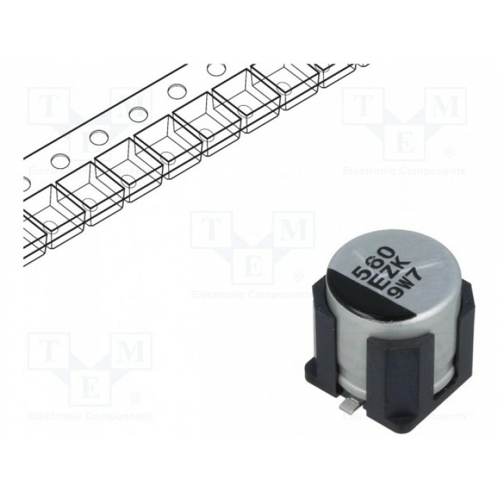 Конденсатор гибридный 560мкФ 25ВDC PANASONIC EEHZK1E561UV (EEHZK1E561UV)