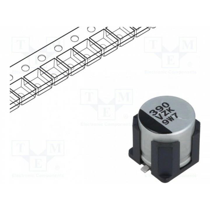 Конденсатор гибридный 390мкФ 35ВDC PANASONIC EEHZK1V391UV (EEHZK1V391UV)
