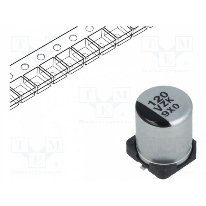 Конденсатор гибридный 120мкФ 35ВDC PANASONIC EEHZKV121XUP (EEHZKV121XUP)