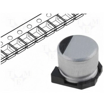 Конденсатор электролитический SMD TE Connectivity TYEH1V227H10MTR