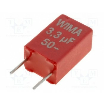 Конденсатор полиэфирный 33мкФ WIMA MKS2-3.3U-50