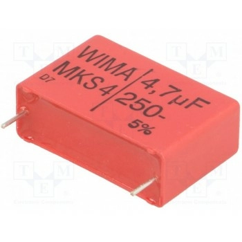 Конденсатор полиэфирный 47мкФ WIMA MKS4-4.7U-250-5%