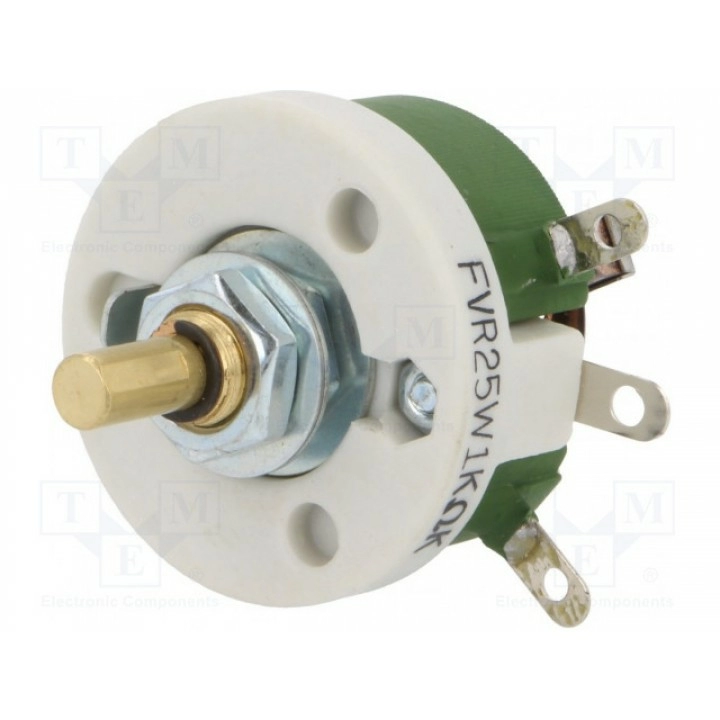 Потенциометр осевой однооборотный 1кОм SR PASSIVES FVR25W-1K (FVR25W-1K)