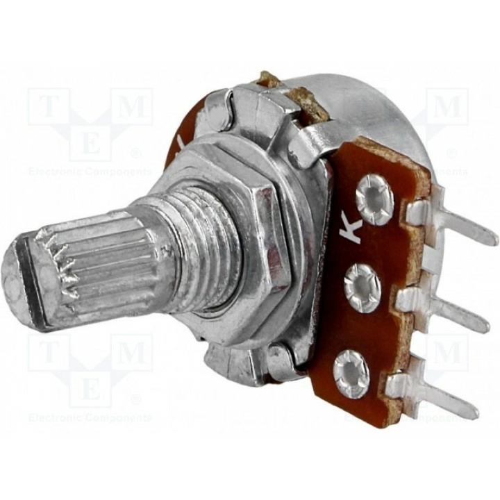 Потенциометр осевой однооборотный 500кОм SR PASSIVES R16148-1A-2-B500K (R16148-1A-2-B500K)