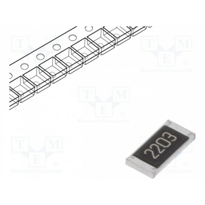 Резистор thick film SMD 2010 ROYAL OHM CQ1007F2203T5E (CQ2010-220K-1%)