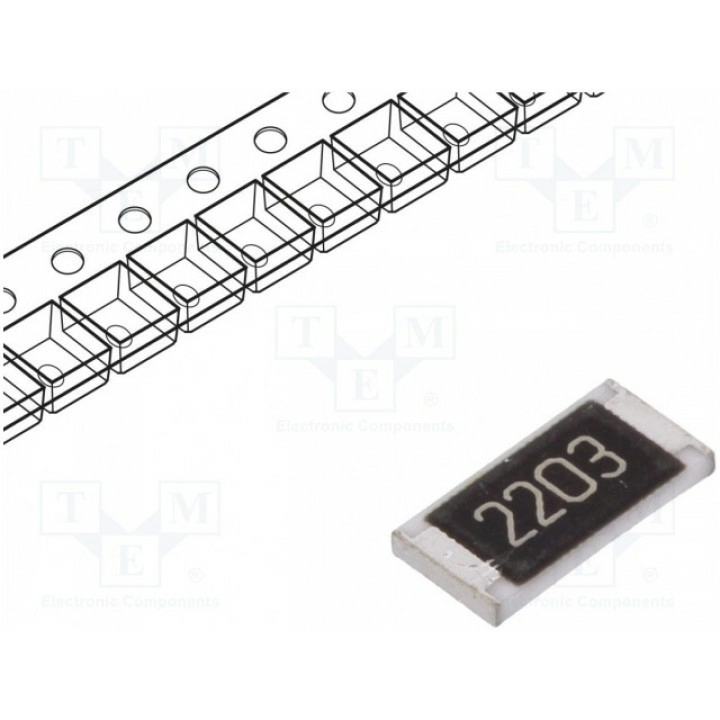 Резистор thick film SMD 2010 ROYAL OHM 2010W2F2203T4E (SMD2010-220K-1%)