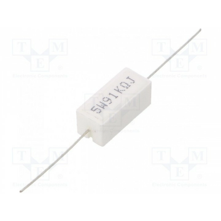 Резистор силовой керамический THT SR PASSIVES CRL5W-91K (CRL5W-91K)