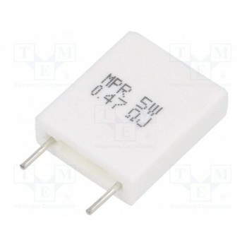 Резистор проволочный THT 470мОм SR PASSIVES MPR5W-0R47