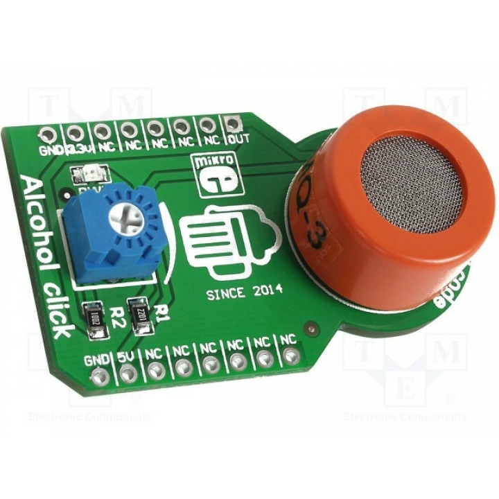 Click board MIKROELEKTRONIKA ALCOHOL CLICK (MIKROE-1586)