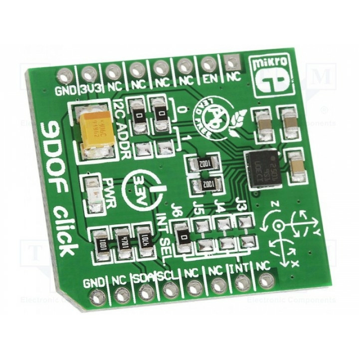 Click board MIKROELEKTRONIKA 9DOF CLICK (MIKROE-1996)