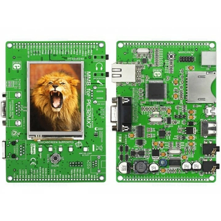 Ср-во разработки Microchip PIC MIKROELEKTRONIKA MULTIMEDIA BOARD FOR PIC32MX7 (MIKROE-596)