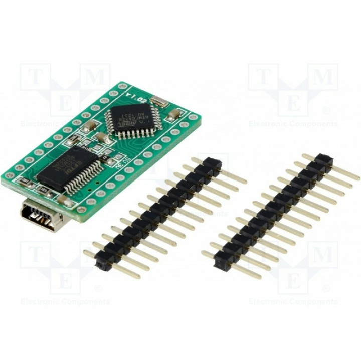 Ср-во разработки Microchip AVR MIKROELEKTRONIKA MINI-AT BOARD - 3.3V (MIKROE-672)