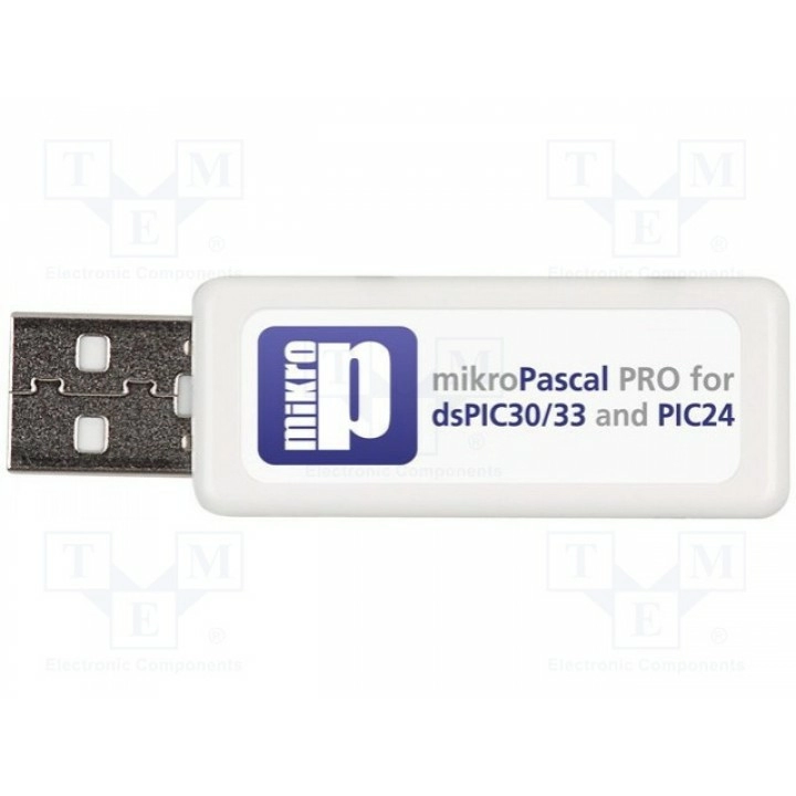 Компилятор MIKROELEKTRONIKA MIKROPASCAL PRO FOR DSPIC3033 (USB DONG (MIKROE-744)