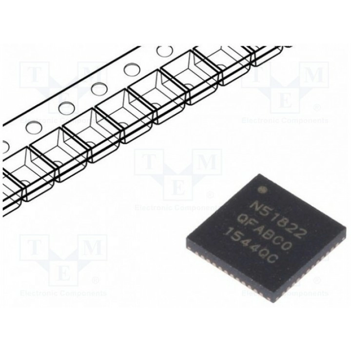 SoC Flash 128кБ NORDIC SEMICONDUCTOR NRF51822-QFAB-R7 (NRF51822-QFAB-R7)