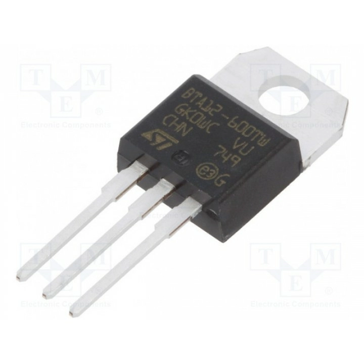 Симистор 600В 12А 5мА STMicroelectronics BTA12-600TWRG (BTA12-600TWRG)