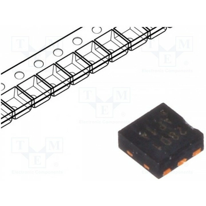 Транзистор P-MOSFET x2 полевой ALPHA & OMEGA SEMICONDUCTOR AON2801 (AON2801)